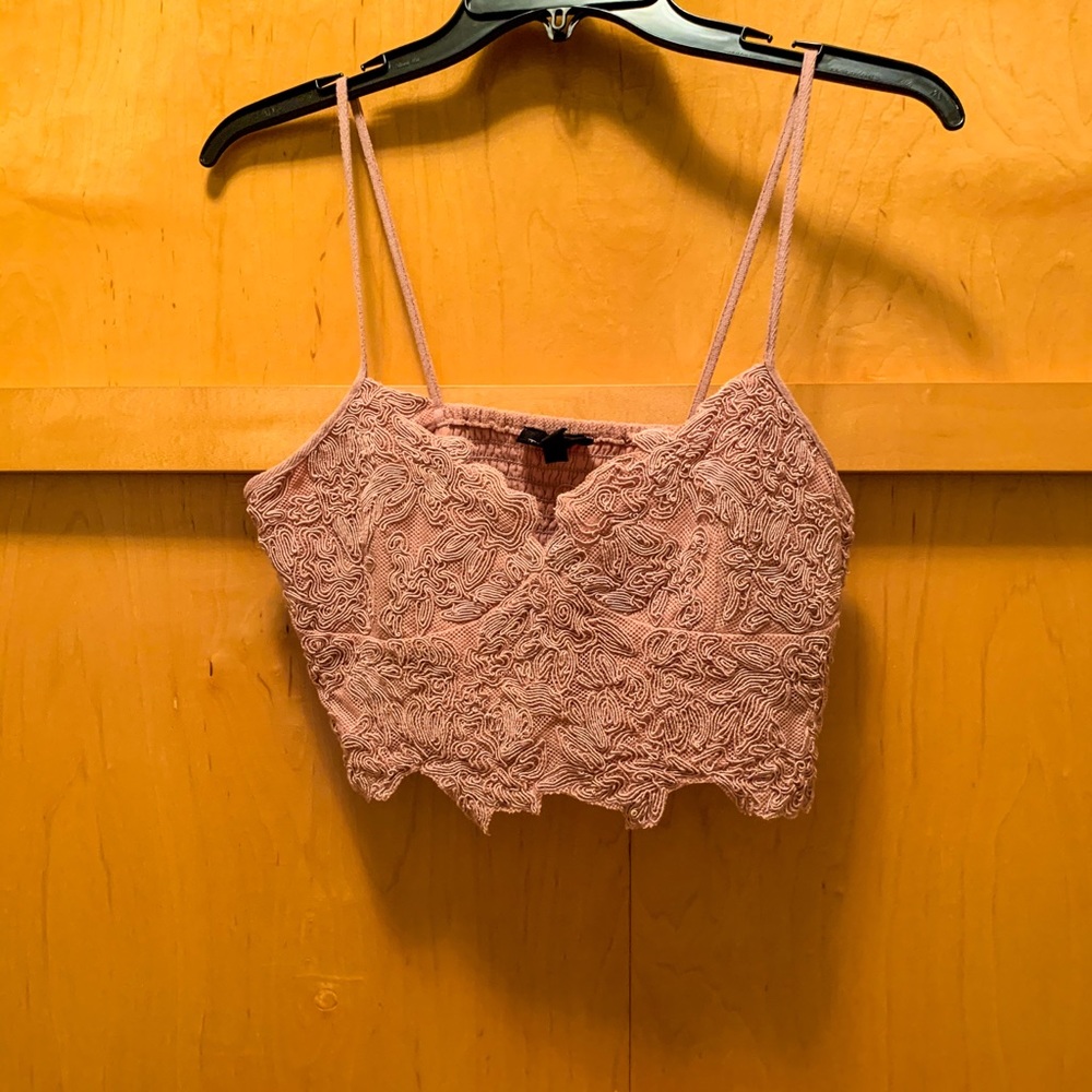 Pink cropped tank